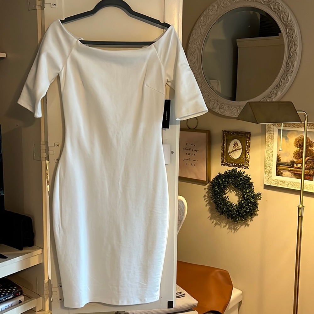 Lulus Women Off Shoulder White dress